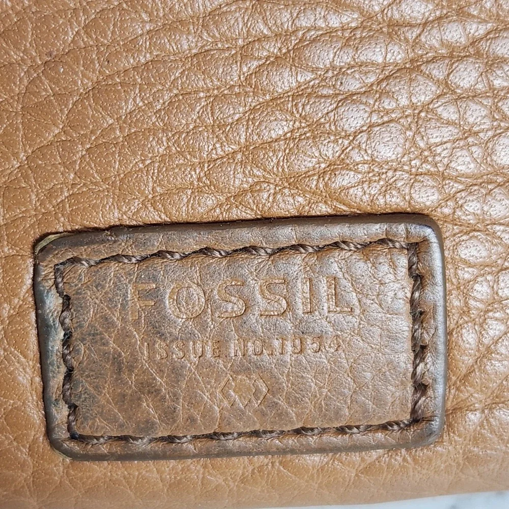 Fossil Karli Luxury Leather Hobo Bag Handbag Color Block & Matching Pouch EUC